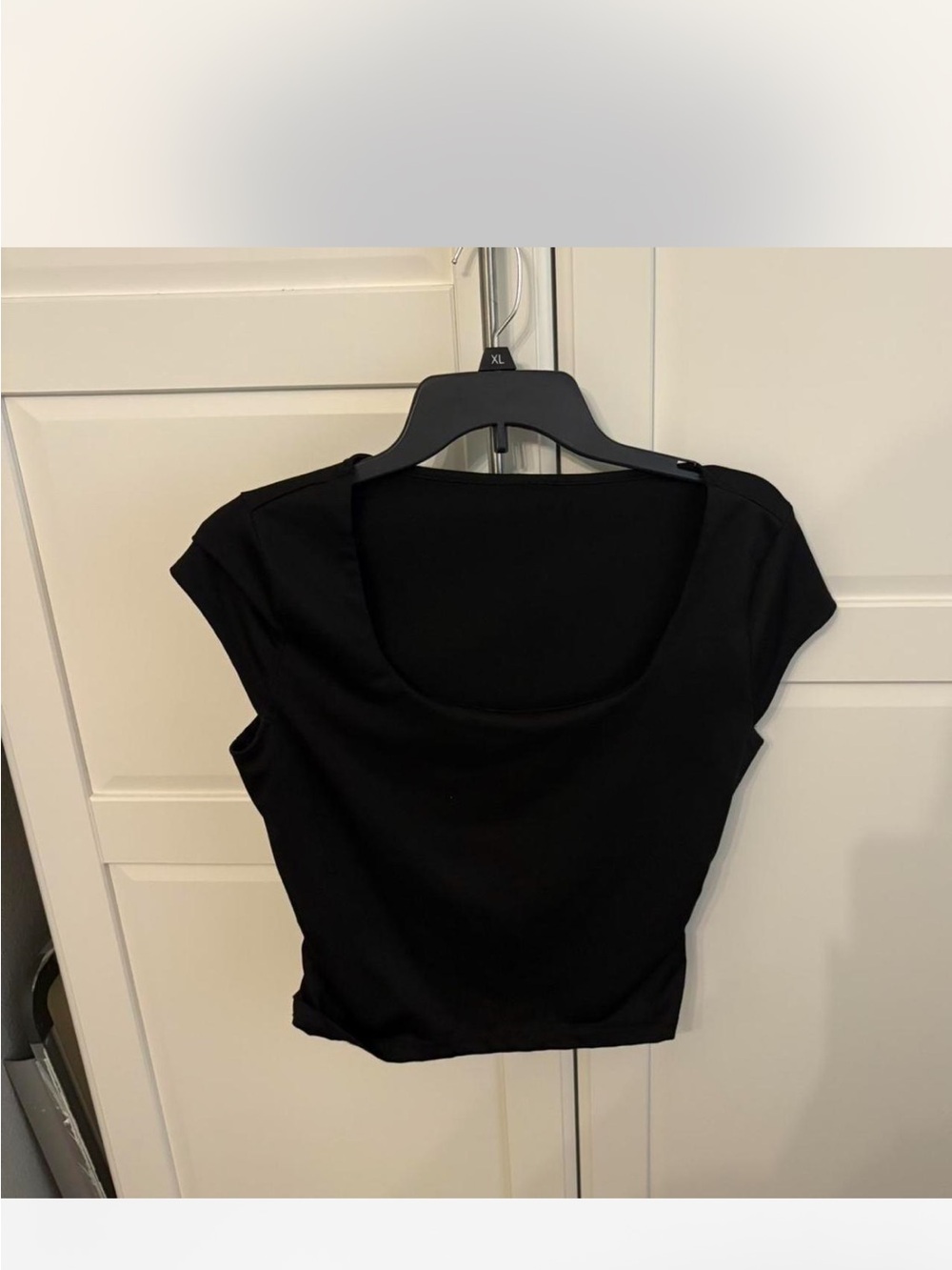 Black Scoop Neck Women’s Top